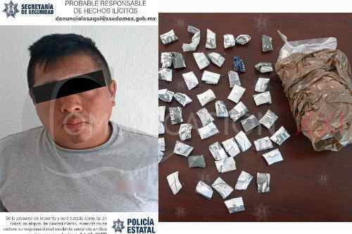 Video: Detienen en Villa del Carbón a presunto narcomenudista